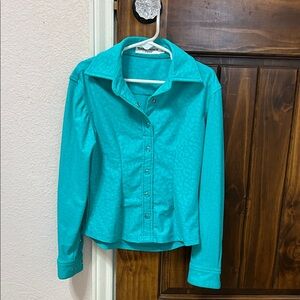 Girls Ranch Dress’n Teal Rodeo shirt